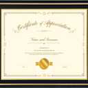 16x20 Diploma Frame for 14x17 Certificate/Document/Picture with Double Mat(Black and Gold),Wood Degree Frame, Black with Gold Side,UV Protection Acrylic,Wall hanging