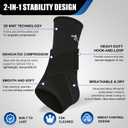ABIRAM Ankle Brace for Men & Women - Adjustable Compression Sleeve with Wrap, Ion-Matrix Support for Sprained Ankle, Plantar Fasciitis, Achilles Tendonitis Relief - Breathable Gear for Running, Sports, XL