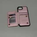 Vinich for iPhone 16e Wallet Case with Card Holder, RFID Blocking Credit Slots Kickstand Shockproof Phone Cover for Women Men, Rose Gold