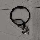 BRONZEDOG Leather Cat Collar with Removable Bells Non Breakaway Kitten QR Tag for Girl Boy (9" - 12" Cats/Mini Dogs, Black & Silver)