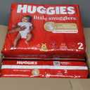 Huggies Size 2 Diapers, Little Snugglers Baby Diapers, Size 2 (12-18 lbs), 180 Ct (3 packs of 60)