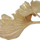 Metal Jewelry Dish, Small Leaf Shaped Ring Holder Jewelry Organizer, Trinket Dish Vanity Tray for Dresser Christmas Birthday Wedding Gifts (2-Tier Ginkgo(Large)-gold)