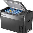 BougeRV 12 Volt Refrigerator 12V Car Fridge 30 Quart Portable Freezer Compressor Cooler Compressor Freezer, 12/24V DC 110~240V AC, -8~50 for Truck RV SUV (Black)