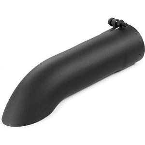 LCGP 3 Inch Inlet Turn Down Bolt On Exhaust Tip, Standard 3 Inch Inside Diameter Turndown Exhaust Tailpipe Tip, Black Powder Coated Stainless Steel, 12 Inch Length