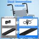 Upgraded Wheelchair Handle Extenders with Reinforced Design, Adjustable Universal Extension for Wheelchairs, Rollators, Walkers & Strollers, Durable Walker Accessories for Adults, Improved Stability