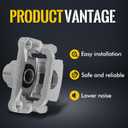 KUSATEC 19B3437 19B3436 Disc Brake Caliper with Bracket fit for Nissan Rogue 2008-2013/ Rogue Select 2014-2015; Both Left and Right side