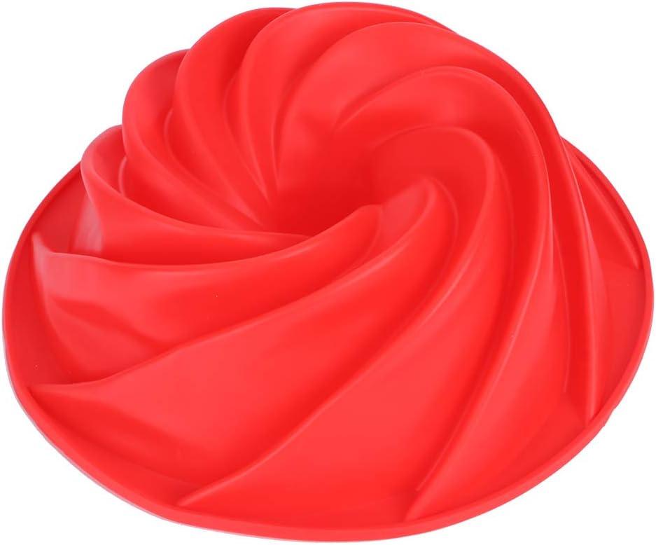  Spiral Cake Mold Pan,Silicone Cake Pan,Non-Stick 9.3 Inch Food Grade Silicone Cake Mold, Silicone Baking Mold for Birthday Cake, Muffin, Bread, Pie, Flan, Tart, Mousse, Cheesecake, 2 count