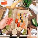 Sushi Making Kit for Beginners, All in One Sushi Maker Set with Sushi Mats Bamboo Roller, Sushi Bazooka, Chopsticks, Paddle, Spreader, Sushi Knife, Chopsticks Holder, TIMDAM Sushi Kit for Home