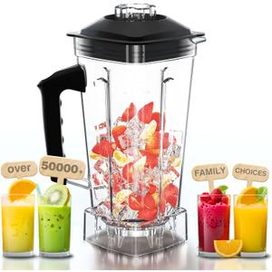 WantJoin Blender Cup ONLY for WantJoin 200D Ice Blenders,Spare pitcher for Mechanical blender and Digital display blender (Plastic)