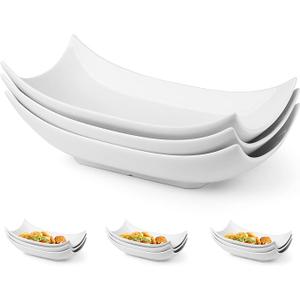 LAUCHUH Decorative Bowl Serving Platter White Serving Dishes Decorative Centerpiece Deep Serving Bowl Serving Dishes and Platters 12-Inch Set of 1 for Thanksgiving, Christmas, Party