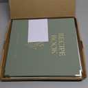 Aesthetic 8.5" x 11" Recipe Binder with Waterproof Cover - The Perfect Recipe Book with Plastic Sleeves to Write in Your Own Recipes - Quality Blank Cookbook Binder, Cards incl. (Sage Green)