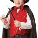 Melissa & Doug Magician Costume Role Play Set - Includes Hat, Cape, Wand, Magic Tricks