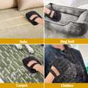 BABORUI Pet Hair Removal Glove - 2 Pack Five Finger Electrostatic Gloves Pet Hair, Remover Glove Lint Rolls into Strips, Dog and Cat Hair Removal Tool for Furniture, Car, Couch, Carpet, Clothes