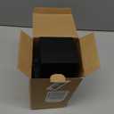 Glass Mouthwash Dispenser for Bathroom, 16 OZ Mouthwash Dispenser with Pour Spout and Wood Cup Holder and Tray, Mouth Wash Bottle Container, Black Kitchen Bathroom Decor and Accessories