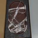 Koville Norway Natural Marble Tray, 12"x6" Vanity Decorative Tray for Countertop Organizer, Catchall for Perfume, Candles, Jewelry Dish (Rose Lepanto)