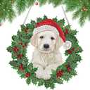 Christmas Diamond Art Painting Kits for Adults Flower Diamond Dots Wooden Hanging Pendant Special Shaped Rhinestone 5D DIY Art Crafts Window Ornament for Home Decor Party Gift