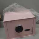 Goldenkey Luxury Jewelry Safe with Fingerprint&Keypad Lock, Document Safe Box with Soft Velvet Lining, Removable Shelf, High Security for Home Office, Hotel, 1.2 Cu.Ft./ Pink
