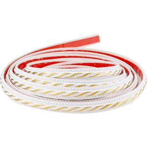 Flexible Molding Trim Wall Trim, 16.4 Feet Self Adhesive Peel and Stick Molding Ceiling Molding, Cabinet Border, Mirror Frame Trim Wall Trim for Home Decor Wall Molding & Trim (White and Gold)