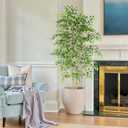 Nafresh Tall UV Resistant Ficus Tree Artificial6ft(72in) Faux Ficus Tree with Realistic Smooth and Shiny Leaves Fake Trees Indoor Outdoor for Home Office Living Room Bedroom Foyer Porch Decor.