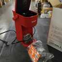 Single Serve One Cup Coffee Maker, for K Cups and Grounds, Mini Coffee Maker with Portable Handle, 6 to 12 Oz Brew Size, for Travel, Camping, Office, RV and Dorm, 120V, Vintage Red