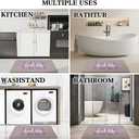 2 x Bath Mat, Bathroom Mat Rugs Super Absorbent Shower Mats Non Slip Quick Dry Thin Rubber Mats for Bathroom Floor Fit Under Door, Shower Rug for Bathtub, Shower, Beige (2'3" x 1'5" (Rectangular), Rectangle Blue-grey)