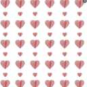 Rose Gold Garland Heart Decorations NO DIY - 6 PCS 3D Rose Gold Valentines Heart Paper Garland Hanging String Hearts,Garland Party Decor,Wedding Anniversary Birthday Party Supplies