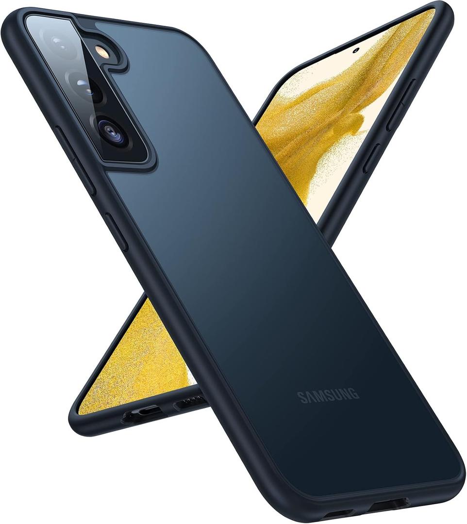 TORRAS Shockproof Galaxy S22 Plus Case, Military Grade Drop Tested, Translucent Matte, Slim Protective, 5G Guardian, Black