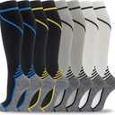 fenglaoda 8 Pairs Compression Socks for Men & Women 20-30 mmHg Knee High Nurse Pregnant Running Medical and Travel Athletic