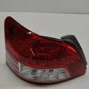 PIAOYUE- For 2007 2008 2009 2010 2011 2012 Toyota Yaris Halogen Tail Light Tail Lamp Left Driver Side Chrome Housing Clear and Red Lens