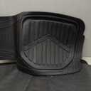 Amazon Basics 4-Piece Heavy Duty PVC Floor Mats with Cargo Liner and Rear, Waterproof Trim To Fit Car Mats, Black