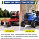 GICOOL 2-Pack Tire Saver Ramp for 13-17" Tire and Wheel, Flat-Free & Tubeless Tire Protector to Prevent Flat Spots Caused by Long Storage Parking for Riding Lawn Mower Garden Tractor