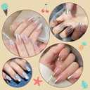 Artdone 16Jars Chrome Nail Powder Magic White Pearl Kit Mirror Effect Silver Metallic Holographic Dip Nail Powder for Resin Craft & Nail Art Fimo, Decoration Iridescent Aurora Mermaid Pigment