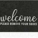 AAZZKANG Welcome Mat Non Slip Please Remove Your Shoes Doormat Long 48"x18" Easy to Clean Front Door Mat for Entrance,High Traffic Areas,Patio,Outside,Inside