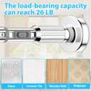 Silver Shower Curtain Rod 41-126In(4-10Ft),Curtain Rods No Drilling,Heavy Duty Large Outdoor Tension Curtain Rod for Windows or Patio,1.26In Diameter Shower Rod