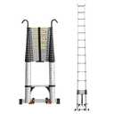 JADDUO Telescoping Ladder,29.5 FT Extension Ladder,Aluminum Lightweight Telescopic Ladder with 2 Triangle Stabilizers, Telescoping Attic Ladders RV Ladders for Travel