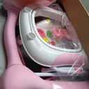 5-in-1 Foldable Baby Walker,Music and Lights Baby Walker with Wheels,Height Adjustable Infant Walker, with Activity Center, Rocker, Bouncer,Push Walker & Feeding Tray for Babies 6-18 Months (Pink)