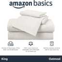 4 Piece Bed Sheets Set, 100% Cotton Jersey, Includes Super Soft, Flat and Fitted Sheets, Pillowcase, King, Oatmeal, Solid