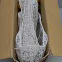 JOYIN Lighted Christmas Reindeer & Sleigh Set, 4FT Outdoor Christmas Decorations for Yard, Warm White LED Lights Xmas Yard Decor, 3D Deer with Ground Stakes for Lawn Garden Porch Holiday Front Door