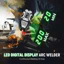 Welding Machine Handheld, Portable Welder Machine 110V 250A with Toolbox,10 PCS Rods Stick Welder for 1/16"-1/8" Rod, IGBT Inverter LCD Digital Display Hand Held Welder with Arc Force Anti-stick