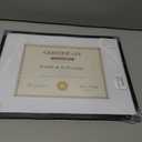 Giftgarden 12x16 Picture Frame Aluminum, Black Metal 12x16 Frames Matted to 8.5x11 Certificate Award Document for Wall Hanging, 1 Pack