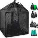 OUMEE Pump Filters Bag, Pond Barrier Bag Large Pump Mesh Bags for Outdoor Water Koi Fish Ponds (12.2 in)