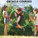 Kids Exercise Hoop, Snap Together Detachable Adjustable Weight Size Plastic Toy Hoops - Spinning Rings for Sports, Exercise, Playing, 32-Inch
