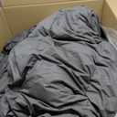 KAKABELL Pinch Pleat Goose Down Feathers Fiber Comforter Full/Queen Size All Season-Ultra Soft and Cozy Noiseless Duvet Insert with Egyptian Cotton Blend Cover,Fluffy Warm Comforter (Grey,90"X90")