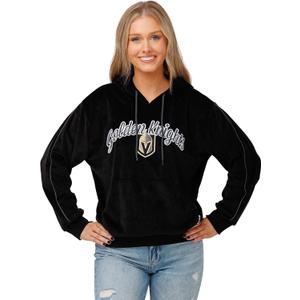 FOCO NHL womens Nhl Team Logo Fashion Velour Hooded Sweatshirt (Large)