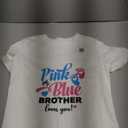 Pink Or Blue Brother Loves You Gender Reveal Baby T-Shirt, 3T