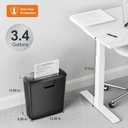 Bonsaii Paper Shredder for Home Use, 8-Sheet StripCut Home Office Shredder, CD/Credit Card Shredder Machine with Overheat Protection, 3.4 Gallons Wastebasket