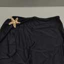 Women's Swimsuit Cover Up Skirts High Slit Swim Beach Sarong Bathing Suit Wrap Skirt with Sartfish (Black, S)