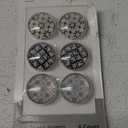 U Brands Glass Round Magnets - Moroccan Monochrome