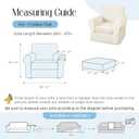 2 Pieces Velvet Armchair Cover Sofa Cover Separated Cushion Cover Stretchy Washable Fitted Couch Covers for Sofa Couch Protector for Dogs Chair Covers for Living Room (Ivory, Chair)