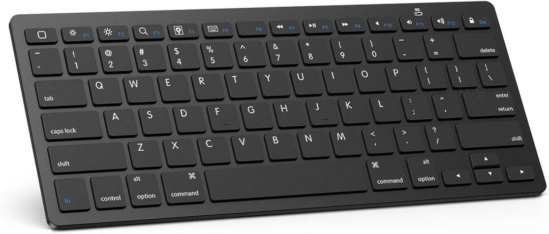 OMOTON Bluetooth Keyboard Compatible with iPad A16 11th 10th Generation, iPad 10.2 (9th/8th/7th), iPad Pro 13/12.9/11 inch, iPad Air/Mini and More iOS Devices, Black